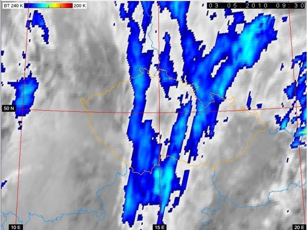 Snímek z družice Meteosat(2)