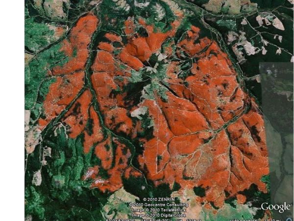 Google Earth - východní Rusko